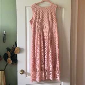 Peach lace dress worn 1X